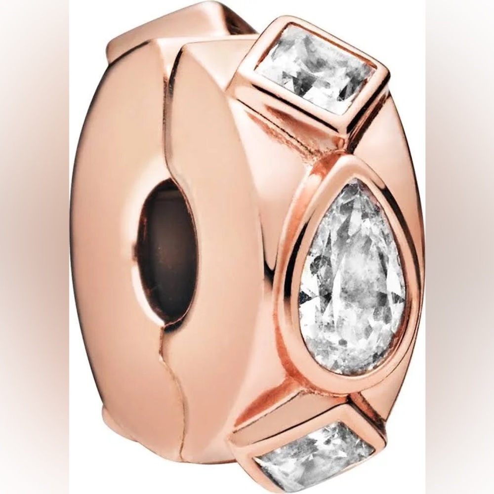 Pandora Geometric Shapes Clear CZ Charm